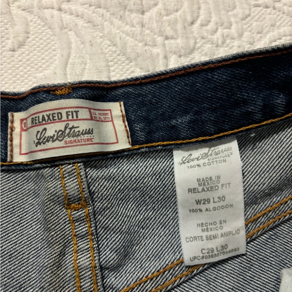 Signature by Levi Strauss and Co. jeans relaxed fit straight leg zipper W29 L30 - Picture 3 of 5